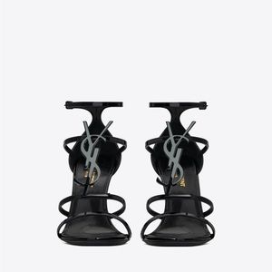 SAINT LAURENT CASSANDRA 100 PATENT SANDAL